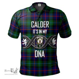 Scottish Calder Modern Clan It's In My DNA - DNA In Me Crest Tartan Polo Shirt Scottish Plaid Tartan Plaid - ScotsTee - scotstee.com