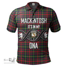 Scottish MacKintosh Hunting Modern Clan It's In My DNA - DNA In Me Crest Tartan Polo Shirt Scottish Plaid Tartan Plaid - ScotsTee - scotstee.com