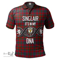 Scottish Sinclair Clan It's In My DNA - DNA In Me Crest Tartan Polo Shirt Scottish Plaid Tartan Plaid - ScotsTee - scotstee.com