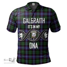 Scottish Galbraith Modern Clan It's In My DNA - DNA In Me Crest Tartan Polo Shirt Scottish Plaid Tartan Plaid - ScotsTee - scotstee.com