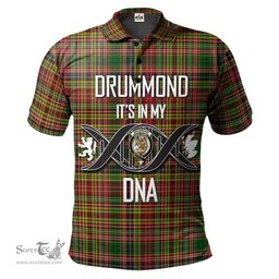 Scottish Drummond of Strathallan Clan It's In My DNA - DNA In Me Crest Tartan Polo Shirt Scottish Plaid Tartan Plaid - ScotsTee - scotstee.com