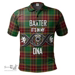 Scottish Baxter Clan It's In My DNA - DNA In Me Crest Tartan Polo Shirt Scottish Plaid Tartan Plaid - ScotsTee - scotstee.com