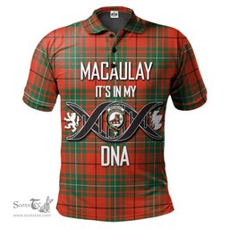 Scottish MacAulay Ancient Clan It's In My DNA - DNA In Me Crest Tartan Polo Shirt Scottish Plaid Tartan Plaid - ScotsTee - scotstee.com