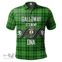 Scottish Galloway Clan It's In My DNA - DNA In Me Crest Tartan Polo Shirt Scottish Plaid Tartan Plaid - ScotsTee - scotstee.com
