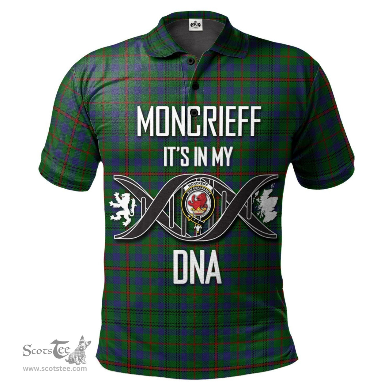 Scottish Moncrieff of Atholl Clan It's In My DNA - DNA In Me Crest Tartan Polo Shirt Scottish Plaid Tartan Plaid - ScotsTee - scotstee.com
