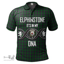 Scottish Elphinstone Clan It's In My DNA - DNA In Me Crest Tartan Polo Shirt Scottish Plaid Tartan Plaid - ScotsTee - scotstee.com