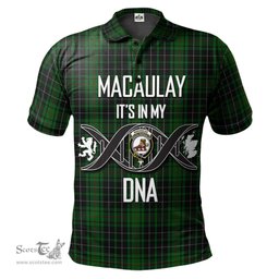 Scottish MacAulay Hunting Clan It's In My DNA - DNA In Me Crest Tartan Polo Shirt Scottish Plaid Tartan Plaid - ScotsTee - scotstee.com