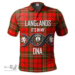 Scottish Langlands Clan It's In My DNA - DNA In Me Crest Tartan Polo Shirt Scottish Plaid Tartan Plaid - ScotsTee - scotstee.com
