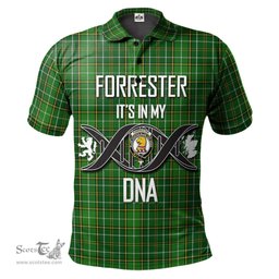 Scottish Forrester or Foster Hunting Clan It's In My DNA - DNA In Me Crest Tartan Polo Shirt Scottish Plaid Tartan Plaid - ScotsTee - scotstee.com