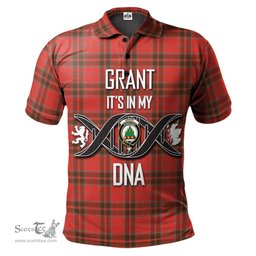 Scottish Grant Weathered Clan It's In My DNA - DNA In Me Crest Tartan Polo Shirt Scottish Plaid Tartan Plaid - ScotsTee - scotstee.com