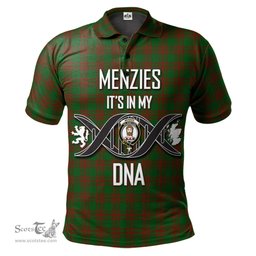 Scottish Menzies Clan It's In My DNA - DNA In Me Crest Tartan Polo Shirt Scottish Plaid Tartan Plaid - ScotsTee - scotstee.com