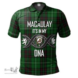 Scottish MacAulay of Lewis Clan It's In My DNA - DNA In Me Crest Tartan Polo Shirt Scottish Plaid Tartan Plaid - ScotsTee - scotstee.com