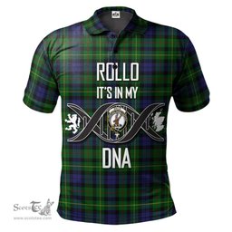 Scottish Rollo Clan It's In My DNA - DNA In Me Crest Tartan Polo Shirt Scottish Plaid Tartan Plaid - ScotsTee - scotstee.com