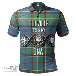 Scottish Colville Clan It's In My DNA - DNA In Me Crest Tartan Polo Shirt Scottish Plaid Tartan Plaid - ScotsTee - scotstee.com