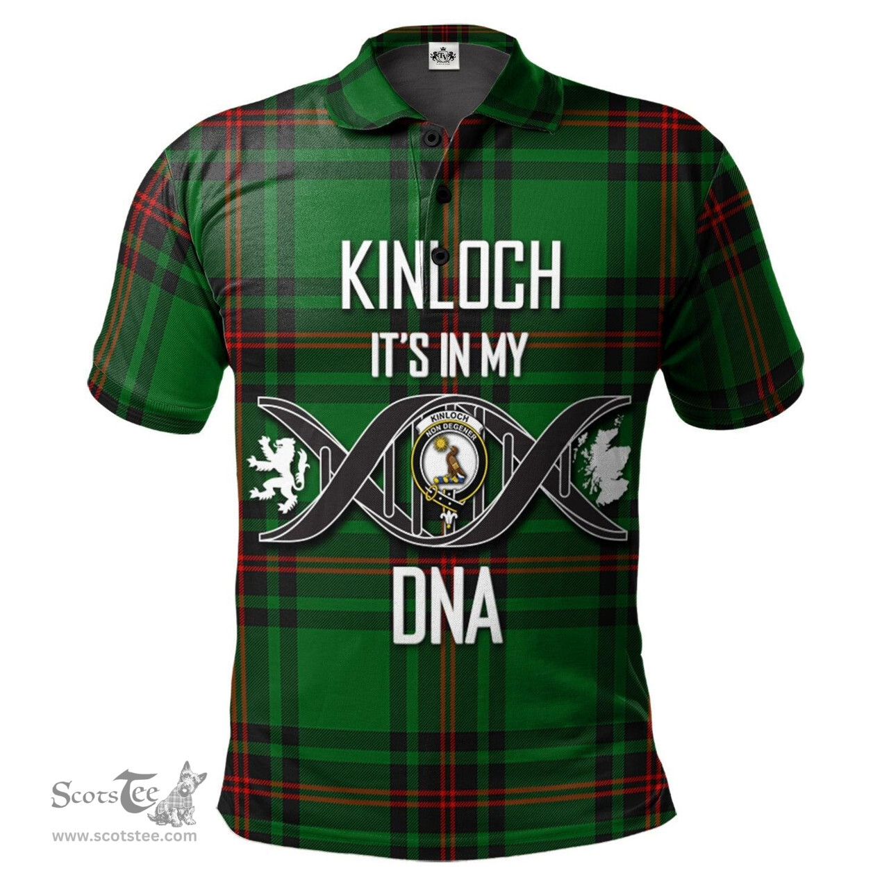 Scottish Kinloch Clan It's In My DNA - DNA In Me Crest Tartan Polo Shirt Scottish Plaid Tartan Plaid - ScotsTee - scotstee.com