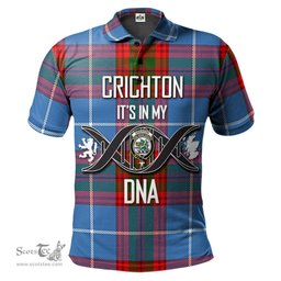 Scottish Crichton Clan It's In My DNA - DNA In Me Crest Tartan Polo Shirt Scottish Plaid Tartan Plaid - ScotsTee - scotstee.com