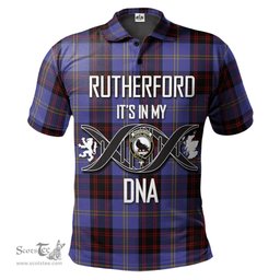 Scottish Rutherford Clan It's In My DNA - DNA In Me Crest Tartan Polo Shirt Scottish Plaid Tartan Plaid - ScotsTee - scotstee.com