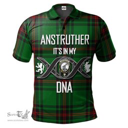 Scottish Anstruther Clan It's In My DNA - DNA In Me Crest Tartan Polo Shirt Scottish Plaid Tartan Plaid - ScotsTee - scotstee.com