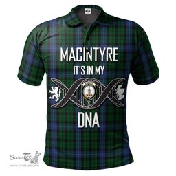Scottish MacIntyre Clan It's In My DNA - DNA In Me Crest Tartan Polo Shirt Scottish Plaid Tartan Plaid - ScotsTee - scotstee.com
