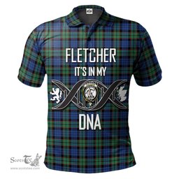 Scottish Fletcher Ancient Clan It's In My DNA - DNA In Me Crest Tartan Polo Shirt Scottish Plaid Tartan Plaid - ScotsTee - scotstee.com