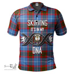 Scottish Skirving Clan It's In My DNA - DNA In Me Crest Tartan Polo Shirt Scottish Plaid Tartan Plaid - ScotsTee - scotstee.com