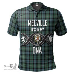 Scottish Melville Clan It's In My DNA - DNA In Me Crest Tartan Polo Shirt Scottish Plaid Tartan Plaid - ScotsTee - scotstee.com