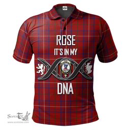 Scottish Rose Clan It's In My DNA - DNA In Me Crest Tartan Polo Shirt Scottish Plaid Tartan Plaid - ScotsTee - scotstee.com