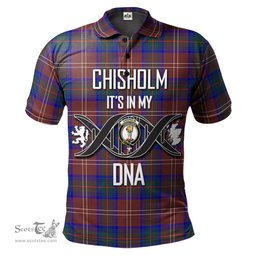 Scottish Chisholm Hunting Modern Clan It's In My DNA - DNA In Me Crest Tartan Polo Shirt Scottish Plaid Tartan Plaid - ScotsTee - scotstee.com