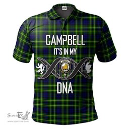Scottish Campbell of Breadalbane Modern Clan It's In My DNA - DNA In Me Crest Tartan Polo Shirt Scottish Plaid Tartan Plaid - ScotsTee - scotstee.com