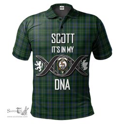 Scottish Scott Hunting Clan It's In My DNA - DNA In Me Crest Tartan Polo Shirt Scottish Plaid Tartan Plaid - ScotsTee - scotstee.com
