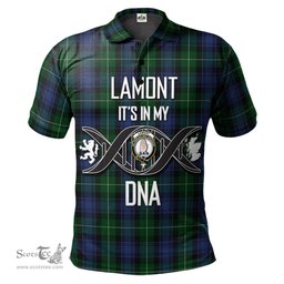 Scottish Lamont 2 Clan It's In My DNA - DNA In Me Crest Tartan Polo Shirt Scottish Plaid Tartan Plaid - ScotsTee - scotstee.com