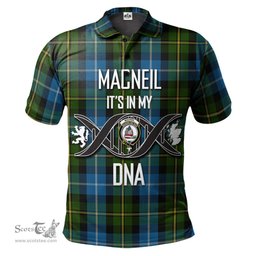 Scottish MacNeil of Barra Clan It's In My DNA - DNA In Me Crest Tartan Polo Shirt Scottish Plaid Tartan Plaid - ScotsTee - scotstee.com