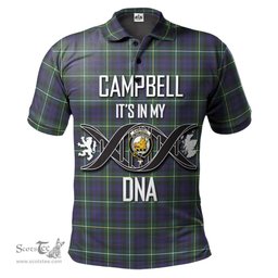 Scottish Campbell Argyll Modern Clan It's In My DNA - DNA In Me Crest Tartan Polo Shirt Scottish Plaid Tartan Plaid - ScotsTee - scotstee.com