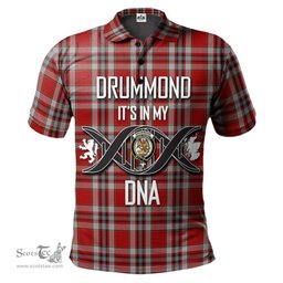 Scottish Drummond of Perth Dress Clan It's In My DNA - DNA In Me Crest Tartan Polo Shirt Scottish Plaid Tartan Plaid - ScotsTee - scotstee.com