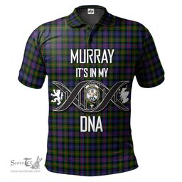 Scottish Murray of Atholl Modern Clan It's In My DNA - DNA In Me Crest Tartan Polo Shirt Scottish Plaid Tartan Plaid - ScotsTee - scotstee.com