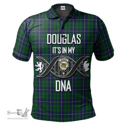 Scottish Douglas Green Clan It's In My DNA - DNA In Me Crest Tartan Polo Shirt Scottish Plaid Tartan Plaid - ScotsTee - scotstee.com