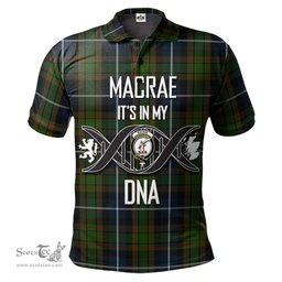 Scottish MacRae Hunting Clan It's In My DNA - DNA In Me Crest Tartan Polo Shirt Scottish Plaid Tartan Plaid - ScotsTee - scotstee.com