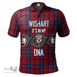 Scottish Wishart Dress Clan It's In My DNA - DNA In Me Crest Tartan Polo Shirt Scottish Plaid Tartan Plaid - ScotsTee - scotstee.com