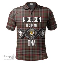 Scottish Nicolson Hunting Weathered Clan It's In My DNA - DNA In Me Crest Tartan Polo Shirt Scottish Plaid Tartan Plaid - ScotsTee - scotstee.com