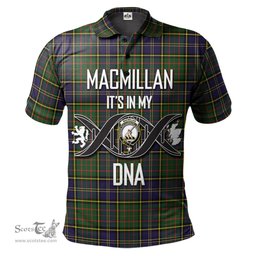 Scottish MacMillan Hunting Modern Clan It's In My DNA - DNA In Me Crest Tartan Polo Shirt Scottish Plaid Tartan Plaid - ScotsTee - scotstee.com