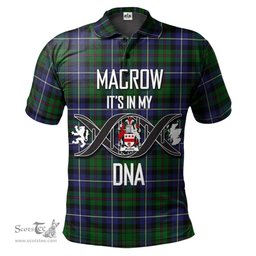 Scottish MacRow Hunting Clan It's In My DNA - DNA In Me Crest Tartan Polo Shirt Scottish Plaid Tartan Plaid - ScotsTee - scotstee.com