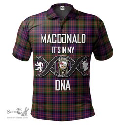 Scottish MacDonald Modern Clan It's In My DNA - DNA In Me Crest Tartan Polo Shirt Scottish Plaid Tartan Plaid - ScotsTee - scotstee.com