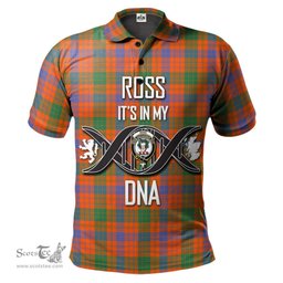 Scottish Ross Ancient Clan It's In My DNA - DNA In Me Crest Tartan Polo Shirt Scottish Plaid Tartan Plaid - ScotsTee - scotstee.com