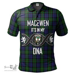 Scottish MacEwen - MacEwan Clan It's In My DNA - DNA In Me Crest Tartan Polo Shirt Scottish Plaid Tartan Plaid - ScotsTee - scotstee.com