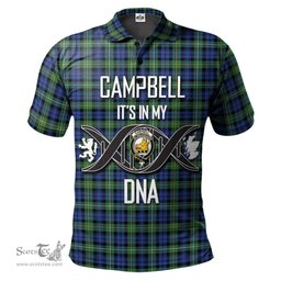 Scottish Campbell Argyll Ancient Clan It's In My DNA - DNA In Me Crest Tartan Polo Shirt Scottish Plaid Tartan Plaid - ScotsTee - scotstee.com