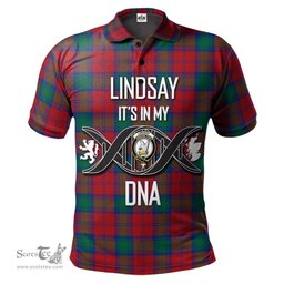 Scottish Lindsay Modern Clan It's In My DNA - DNA In Me Crest Tartan Polo Shirt Scottish Plaid Tartan Plaid - ScotsTee - scotstee.com