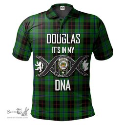 Scottish Douglas Black Clan It's In My DNA - DNA In Me Crest Tartan Polo Shirt Scottish Plaid Tartan Plaid - ScotsTee - scotstee.com