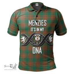 Scottish Menzies Green Ancient Clan It's In My DNA - DNA In Me Crest Tartan Polo Shirt Scottish Plaid Tartan Plaid - ScotsTee - scotstee.com