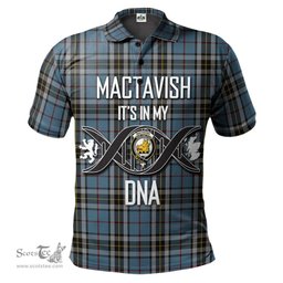 Scottish MacTavish Dress Clan It's In My DNA - DNA In Me Crest Tartan Polo Shirt Scottish Plaid Tartan Plaid - ScotsTee - scotstee.com