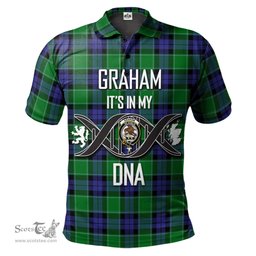 Scottish Graham of Menteith Modern Clan It's In My DNA - DNA In Me Crest Tartan Polo Shirt Scottish Plaid Tartan Plaid - ScotsTee - scotstee.com
